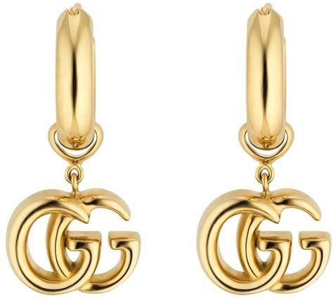 gucci without background gold|Gucci earrings for women.